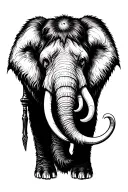 mammoth tattoo design idea