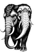 mammoth tattoo design idea