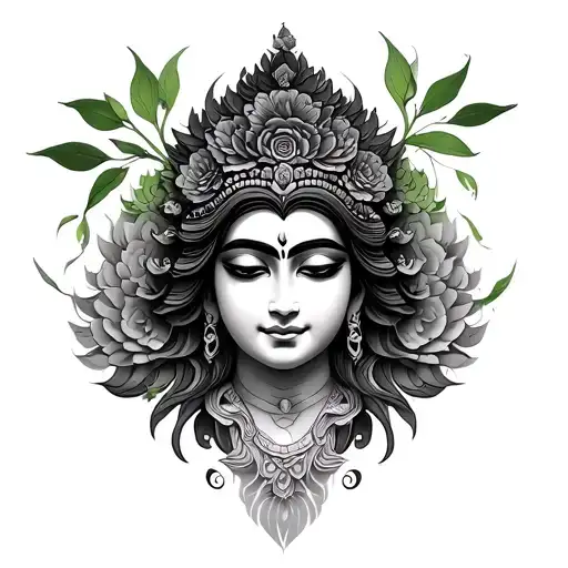 green Tara tattoo design idea