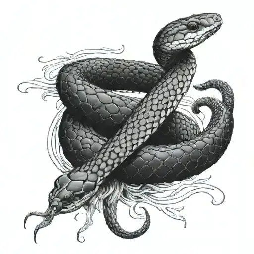 Ollpheist Irish myth water snake tattoo design idea