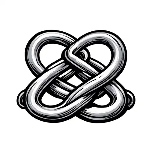 unconditional love knot safety pin tattoo design idea