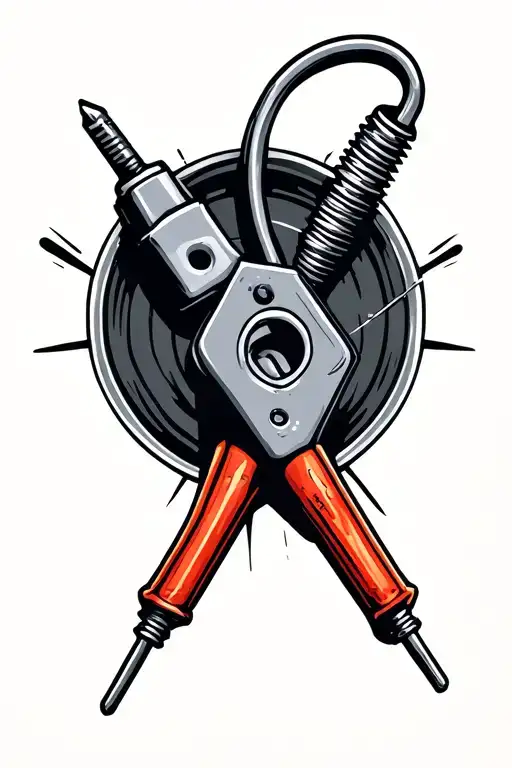 Electrician tools shaped like tattoo design idea