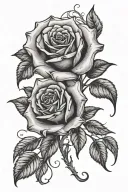 rose with vines spelling learn to grow  tattoo design idea