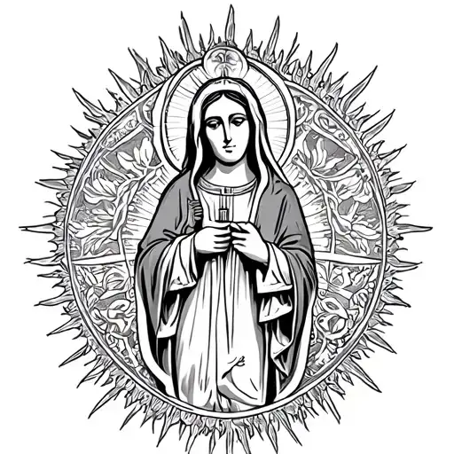 our lady of Guadalupe, Wu-Tang symbol, and Lebanon tattoo design idea