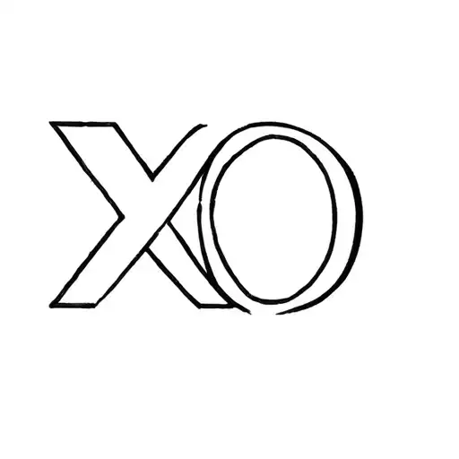 the weeknd XO logo tattoo design idea