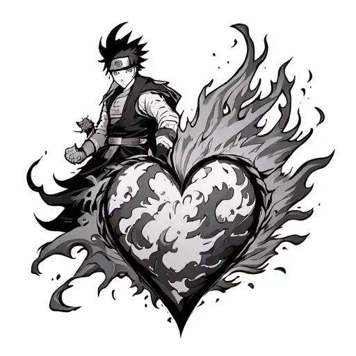 Naruto, Rengoku, Zuko, set your heart ablaze tattoo design idea