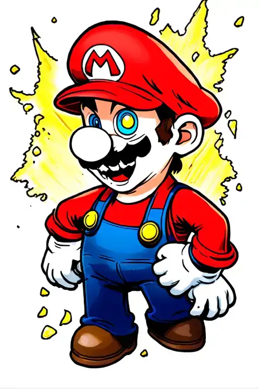 zombie Super Mario Bros tattoo design idea