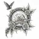 Let Go And Let God tattoo design idea