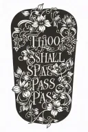 this too shall pass text tattoo design idea