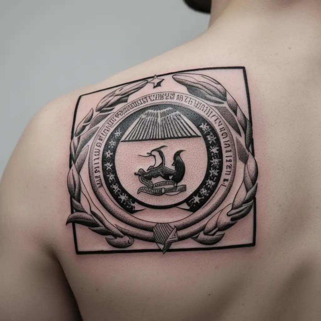  Liberia seal of liberty, Africa  tattoo design idea