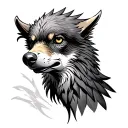 Wolf And Eagle tattoo design idea