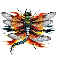 Dragon flies, boats, electrical engineering tattoo design idea