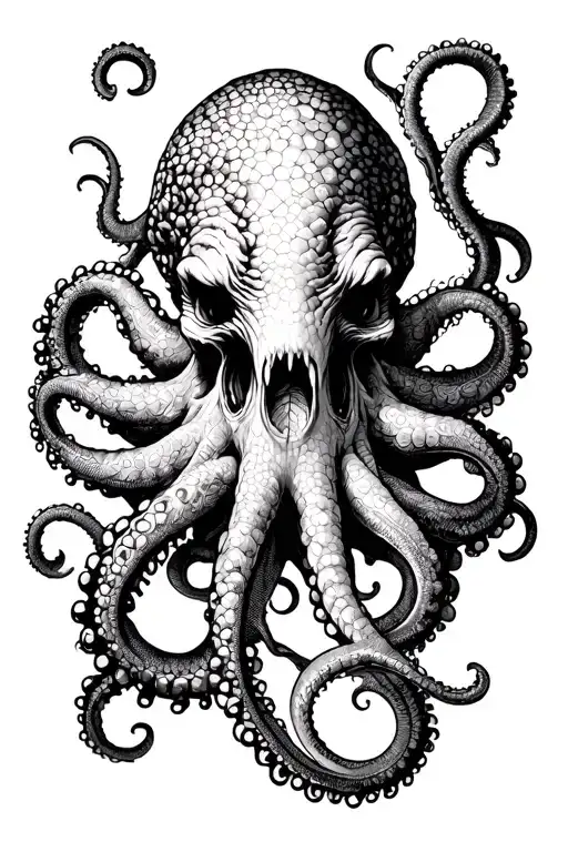 kraken tattoo design idea