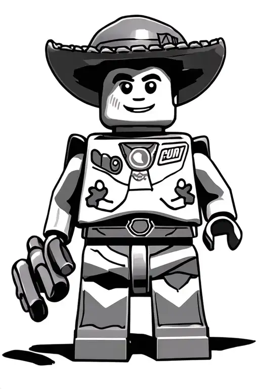 Lego buzz woody toy story tattoo design idea