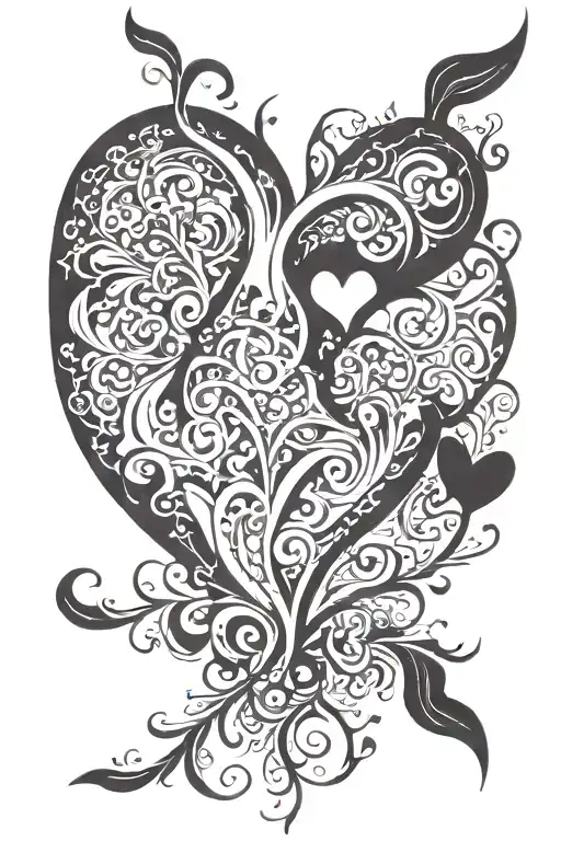 Healing heart tattoo design idea