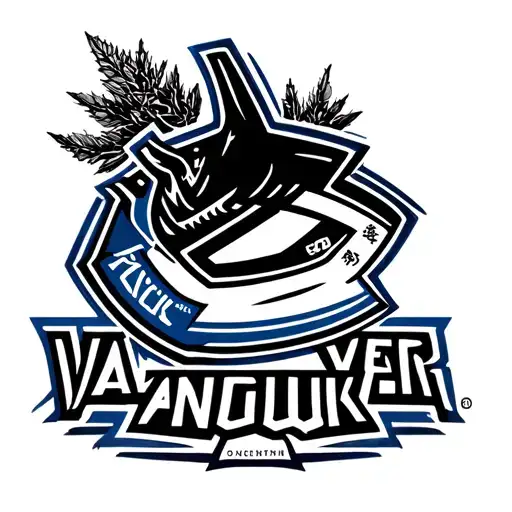 Vancouver Canucks logo asian tattoo design idea
