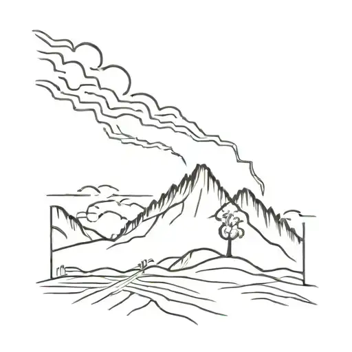 lightning strikes the hill tattoo design idea