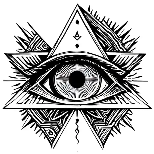 Illuminati eye tattoo design idea
