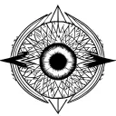 Illuminati eye tattoo design idea