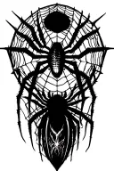 elbow spider web tattoo design idea