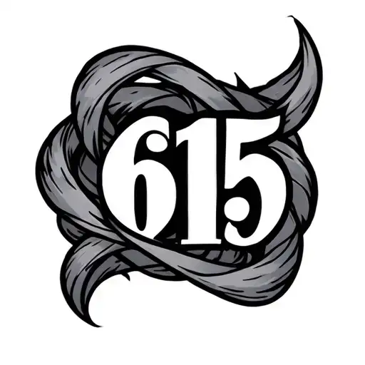 city 615 area code intertwined tattoo design idea