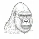 Gorilla Face tattoo design idea