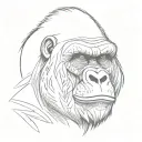 Gorilla Face tattoo design idea
