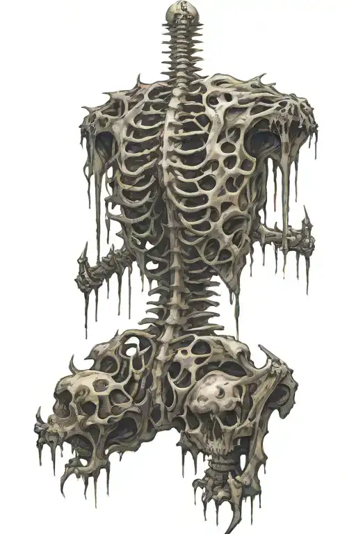 Spinal tattoo design idea