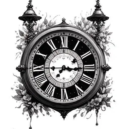 Vienna Clock tattoo design idea