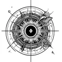 gemini and aquarius  tattoo design idea