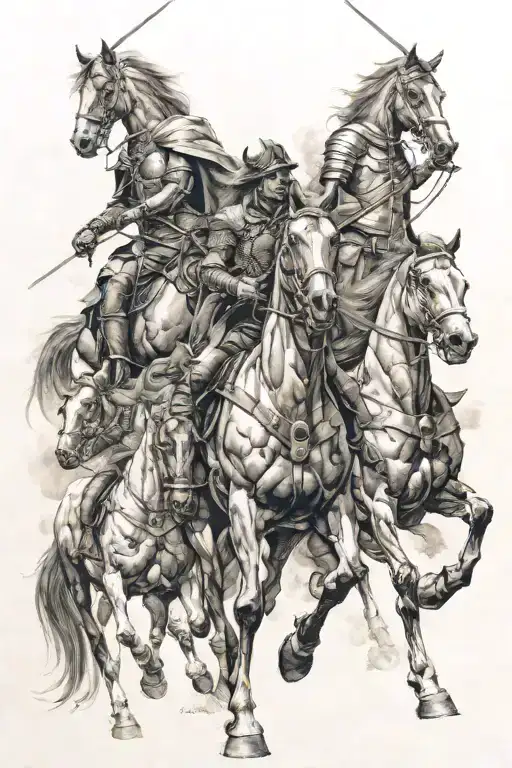 4 horsemen of the apocalypse tattoo design idea