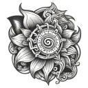 chrome tattoo design idea