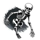 Running Skeleton tattoo design idea