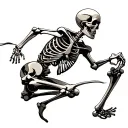 Running Skeleton tattoo design idea