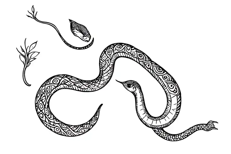 kundalini snake tattoo design idea