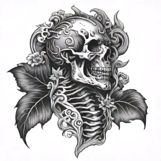 Rib tattoo design idea