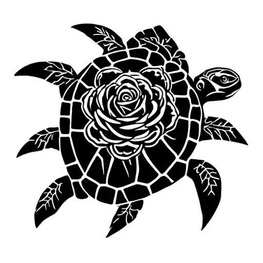 a terrapin w broken arrow grateful dead roses turtle turtle tattoo design idea