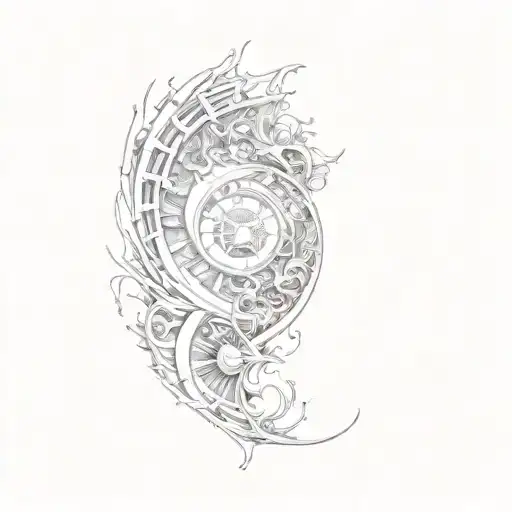 Spinal tattoo design idea