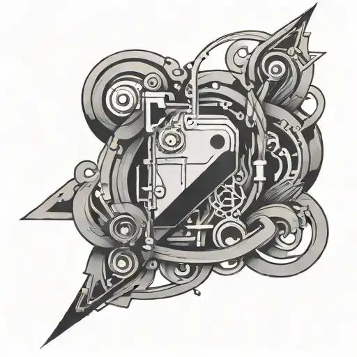 bipolar junction transistor and semicolon incorporated tattoo design idea