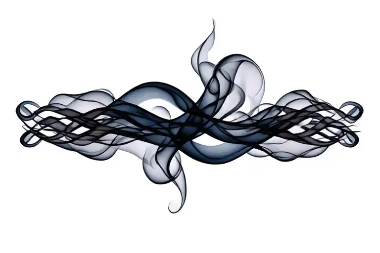 unalome indian symbole smoke forming the shape tattoo design idea