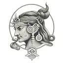 God shiva third eye tattoo design idea