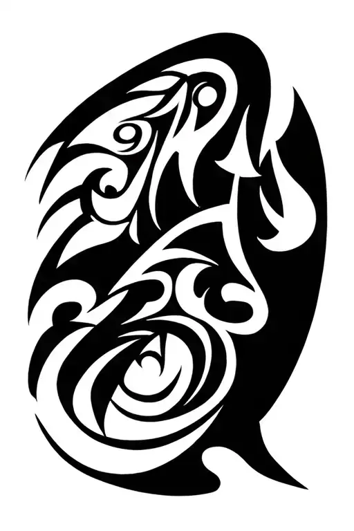 Italian style masculine tattoo which honors having six children with last name Scurlock tattoo design idea