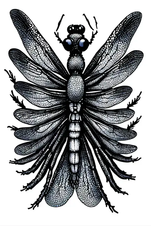 dragonfly with each wing made of rape survivor symbol tattoo design idea