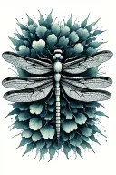 dragonfly with each wing made of rape survivor symbol tattoo design idea
