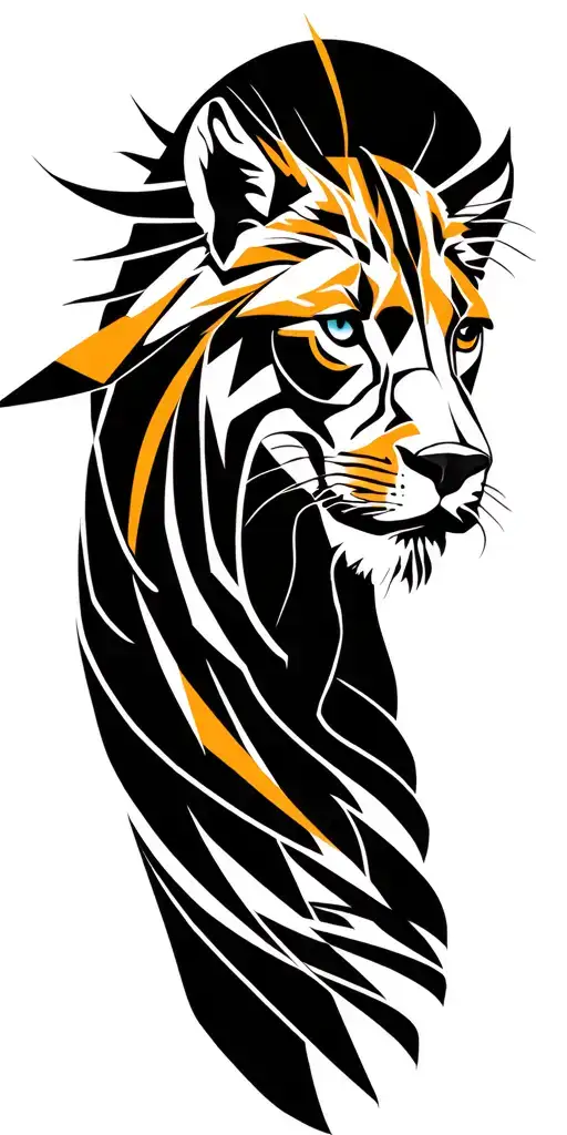 gavin, leo zodiac sign tattoo design idea