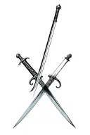 roronoa zoro swords crossed tattoo design idea