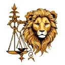 libra and leo tattoo design idea