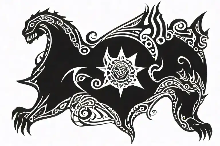 skinwalker tattoo design idea