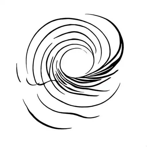 sunrise over ocean with a spiral merging tattoo design idea