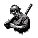 civil engineer working tattoo design idea